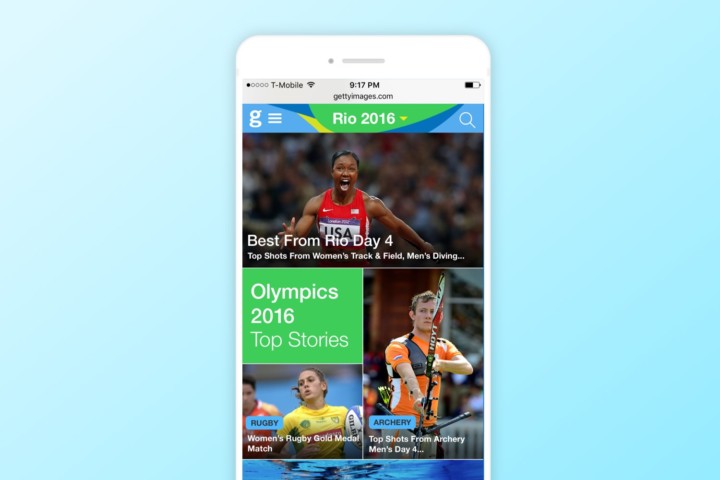 Getty Images Rio 2016 Olympics Website