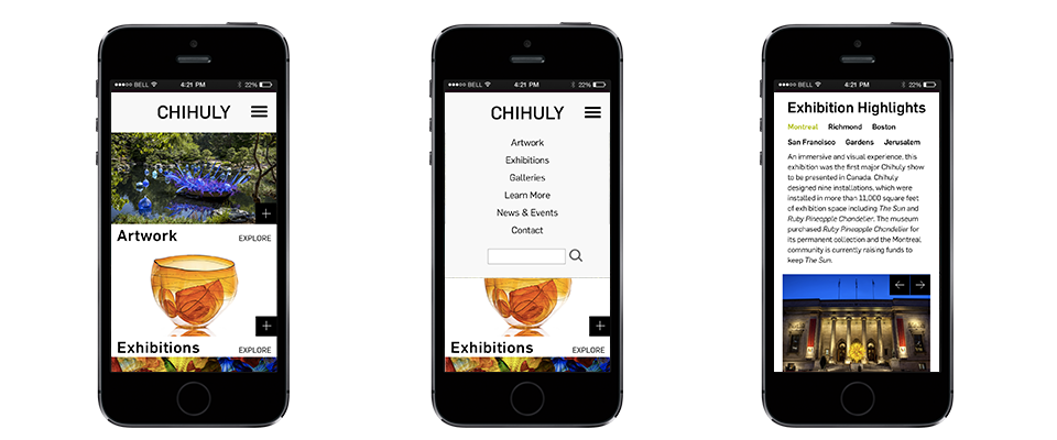 Chihuly mobile screens