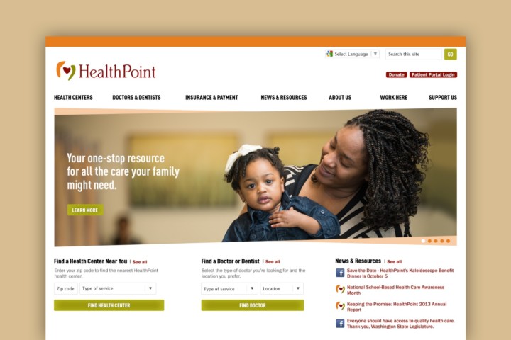 Community Medical Website for HealthPoint
